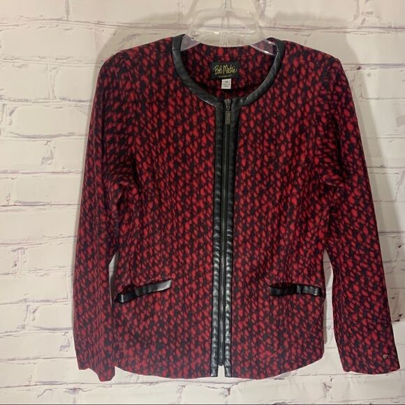 Bob Mackie red plaid XS or Small jacket - Picture 1 of 4